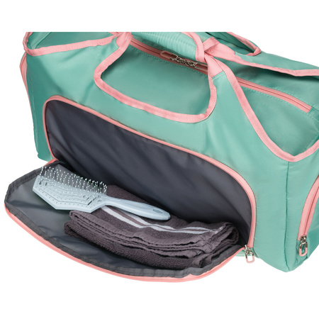 Minz-rosa Wochenend-Reisetasche mit einem Thermofach für Schuhe – Peterson