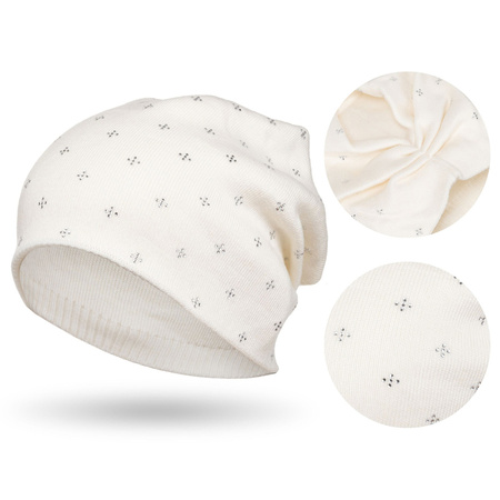 Warme Damen Beanie Mütze mit Kristallen – Peterson