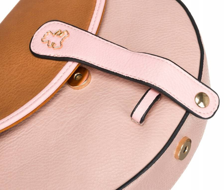 Halbrunde Umhängetasche mit Klappe – LuluCastagnette