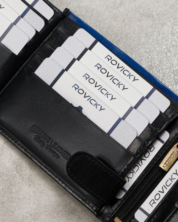 Herren Geldbörse aus Leder mit Dokumentenfach – Rovicky