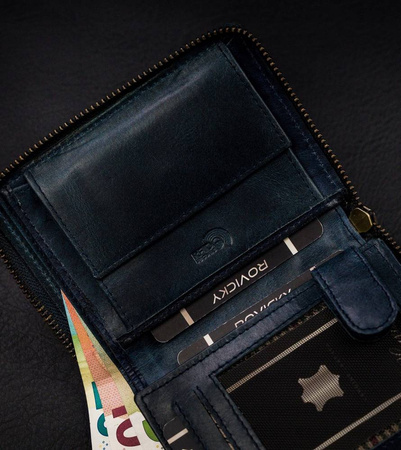 Große Herren Geldbörse aus Leder im Hochformat mit RFID-Schutz – Always Wild