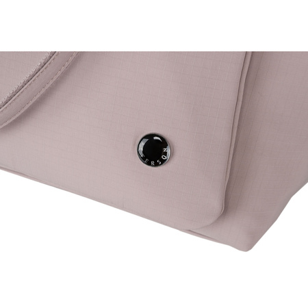 Damen Shopper aus Polyester in Lila mit einem Hauptfach und Fronttasche – Peterson