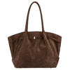 Große, braune Damen-Shopper aus Öko-Leder, ein Kammer - Peterson