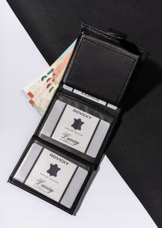 Kleine herren geldbörse aus Öko-Leder mit Druckverschluss – 4U Cavaldi