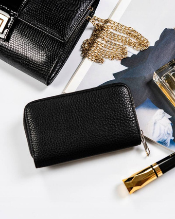 Mittlere Damen-Geldbörse aus Öko-Leder mit genarbter Textur – 4U Cavaldi