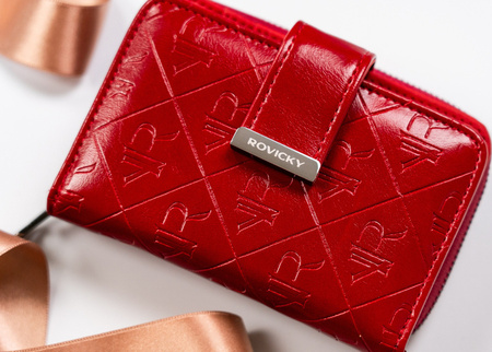 Damen Geldbörse mit geprägtem Monogramm – Rovicky