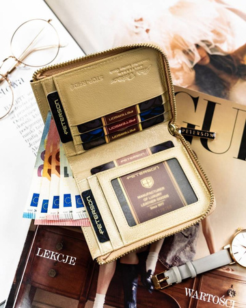 Damen Geldbörse aus Leder mit Reißverschluss – Peterson