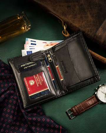Herren Geldbörse aus Leder mit RFID-Schutz – Peterson