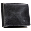 Große Herren-Geldbörse aus echtem Leder in Schwarz mit RFID-Schutz - Peterson