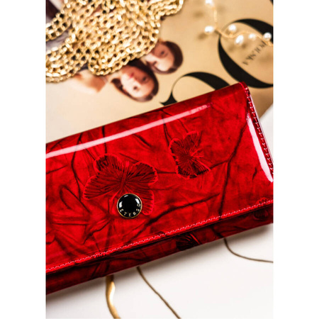 Große rote Damen Geldbörse mit vielen Fächern – Peterson