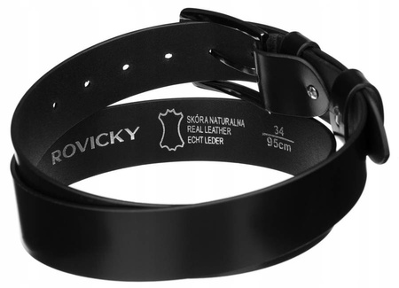 Breiter Herren Ledergürtel mit Metallschnalle – Rovicky