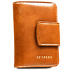 Elegante braune Damen Geldbörse aus Öko-Leder mit RFID-Schutz – Peterson