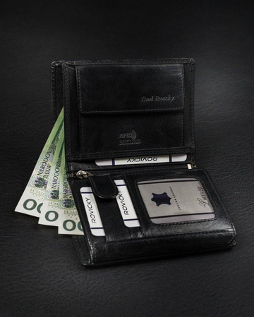 Funktionale vertikale Herren Geldbörse aus Echtleder ohne Verschluss – Rovicky