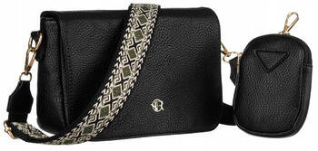 Damen Umhängetasche aus Öko-Leder mit zusätzlicher Geldbörse – Rovicky