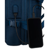Reise-Rucksack aus Cordura in Marineblau, ausgestattet mit USB-Anschluss - Peterson