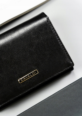 Damen Geldbörse aus Leder mit Druckknopf – 4U Cavaldi