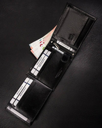 Große Herren Geldbörse aus Leder ohne Verschluss – Rovicky