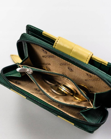 Damen Geldbörse aus Leder mit Druckknopf – Peterson