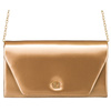 Klassische Damen Clutch in Gold mit Kette – Rovicky