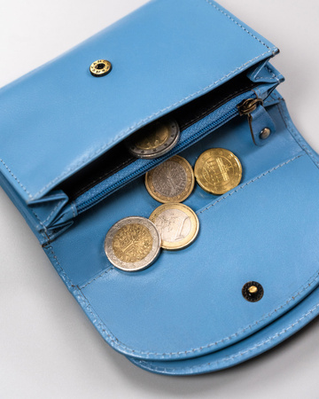 Klassische Damen Geldbörse aus Leder mit Druckknopf – Peterson