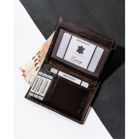 Große Herren Geldbörse aus echtem Leder – Rovicky