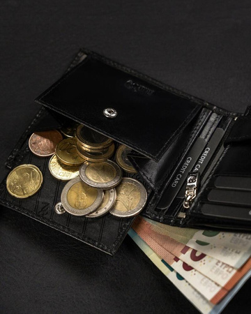 Große Herren Geldbörse aus Leder ohne Verschluss – Rovicky