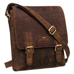 Herren-Tasche aus Naturleder in brauner Farbe - Peterson