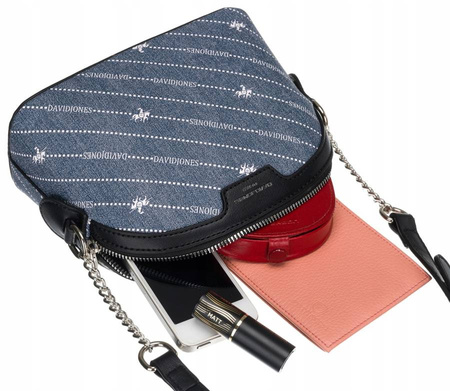 Damen Umhängetasche aus Öko-Leder in Jeansoptik – David Jones