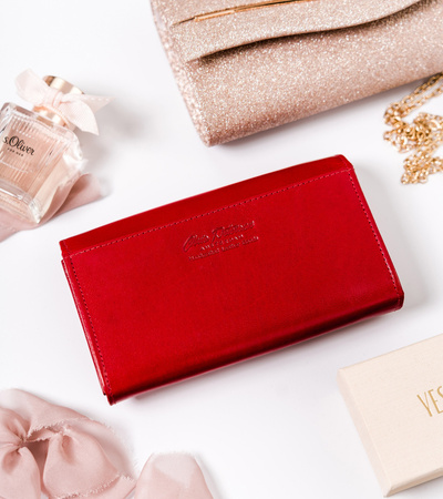 Damen Geldbörse aus Leder mit Außentasche – Peterson