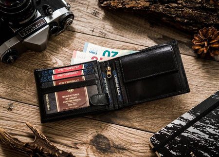 Herren Geldbörse aus Leder mit RFID-Schutz – Peterson