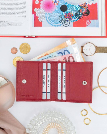 Kleiner praktischer Damen Geldbörse aus echtem Leder – Rovicky