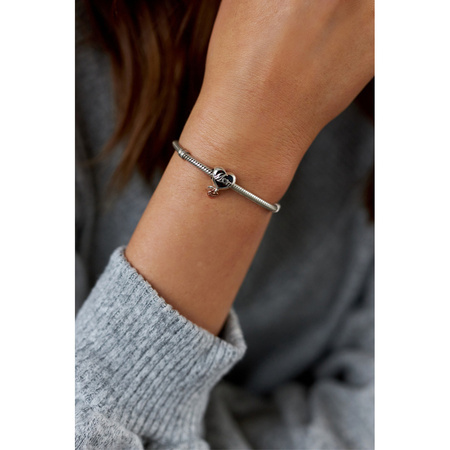 Silberner Charm Herz mit Anhängern für Modulararmband – Peterson