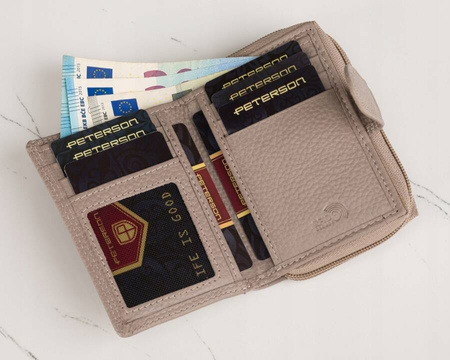 Damen Handtasche aus Leder im Set mit Geldbörse – Peterson