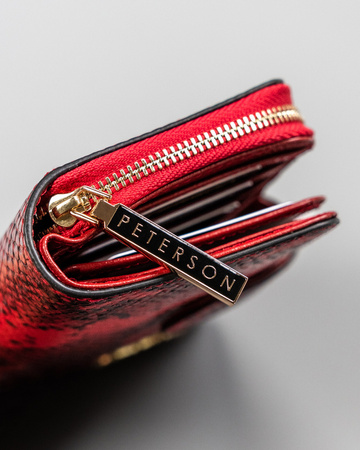 Kompakte Damen Geldbörse mit exotischem Muster – Peterson