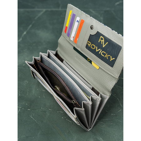 Große Damen Geldbörse Blumen rot aus Leder & Öko-Leder – 4U Cavaldi