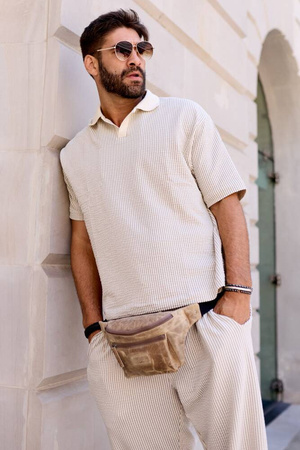 Herren Umhängetasche aus Echtleder – Peterson