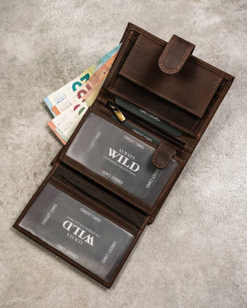 Herren Geldbörse aus Echtleder im Hochformat – Always Wild