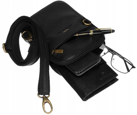 Herren Umhängetasche aus Leder für die Schulter – Peterson