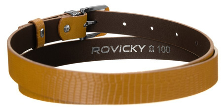 Damen Gürtel aus Leder mit Schlangenprägung – Rovicky