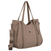 Damen-Shopper aus Polyester in Beige, ein Hauptfach und mit Reißverschluss – Peterson