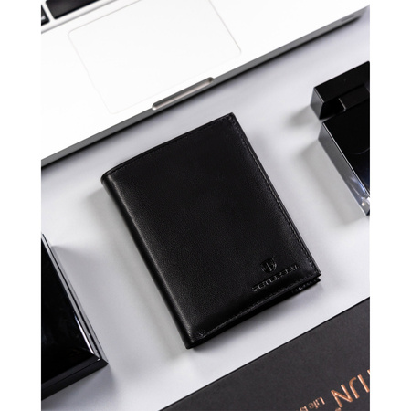 Herren Geldbörse aus Leder als Geschenk mit Schlüsselanhänger und Survival-Karte – Peterson