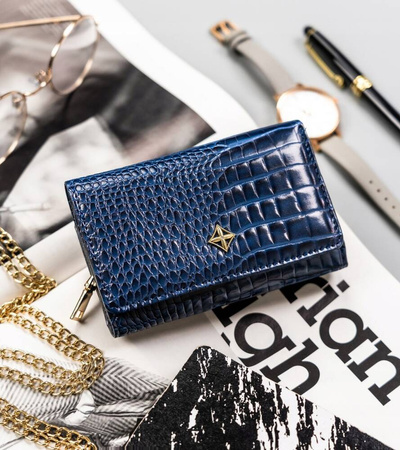 Damen Geldbörse aus Öko-Leder mit Druckknopfverschluss – Milano Design