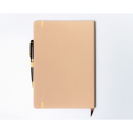 Notizbuch mit festem Einband in Khaki, liniert bedruckt - Peterson