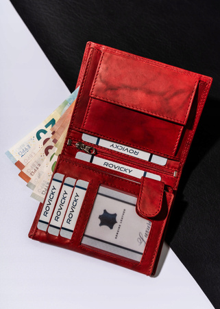 Große, vertikale Herren Geldbörse aus echtem Leder – Always Wild
