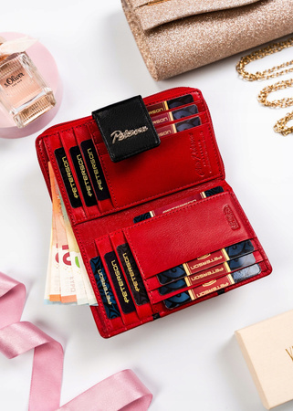 Damen Geldbörse aus Leder mit Druckknopf und Reißverschluss – Peterson