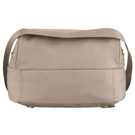 Städtischer Damen-Rucksack aus Polyester in Ecru, ausgestattet mit einem zusätzlichen Gürtel – Peterson