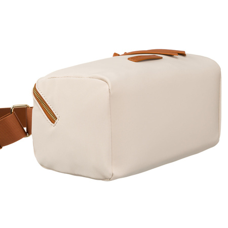 Damen Umhängetasche aus Nylon und Öko-Leder in Beige-Braun – Peterson