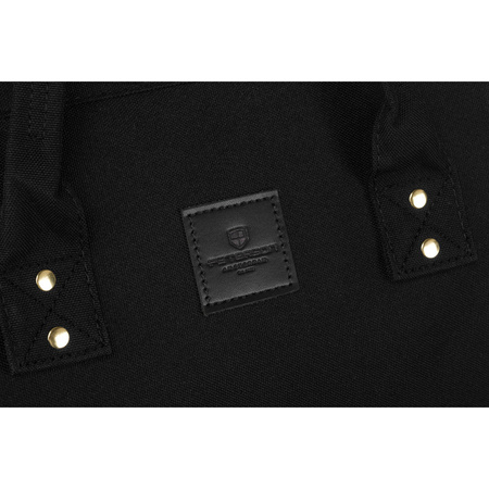 Großer Damen Rucksack in Schwarz mit Laptopfach aus Polyester – Peterson