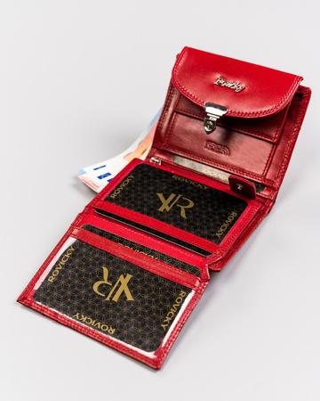 Mittelgroße Damen Geldbörse aus Leder mit Druckknopf – 4U Cavaldi