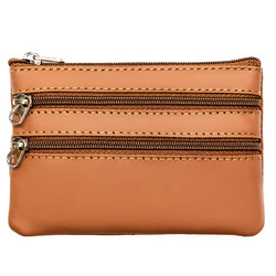 Hellbraunes Schlüssel Etui aus Echtleder